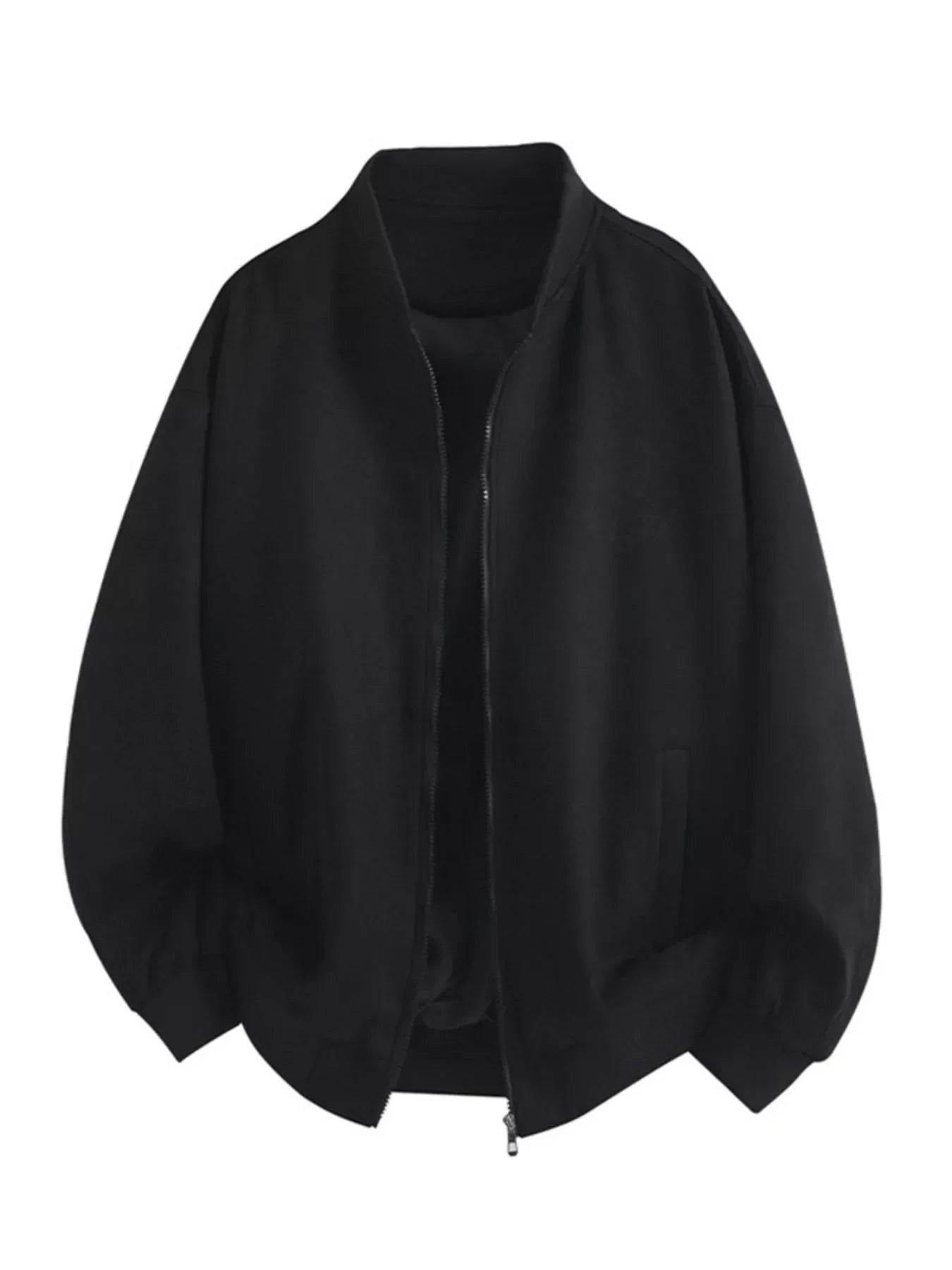 Herren Plus Size Zip-Up Langarmjacke