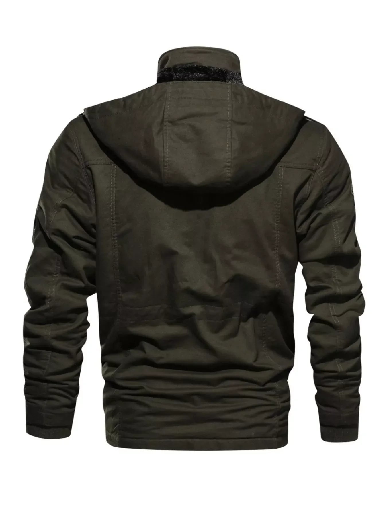Herren Plus Size Zip-Up Warmer Wintermantel