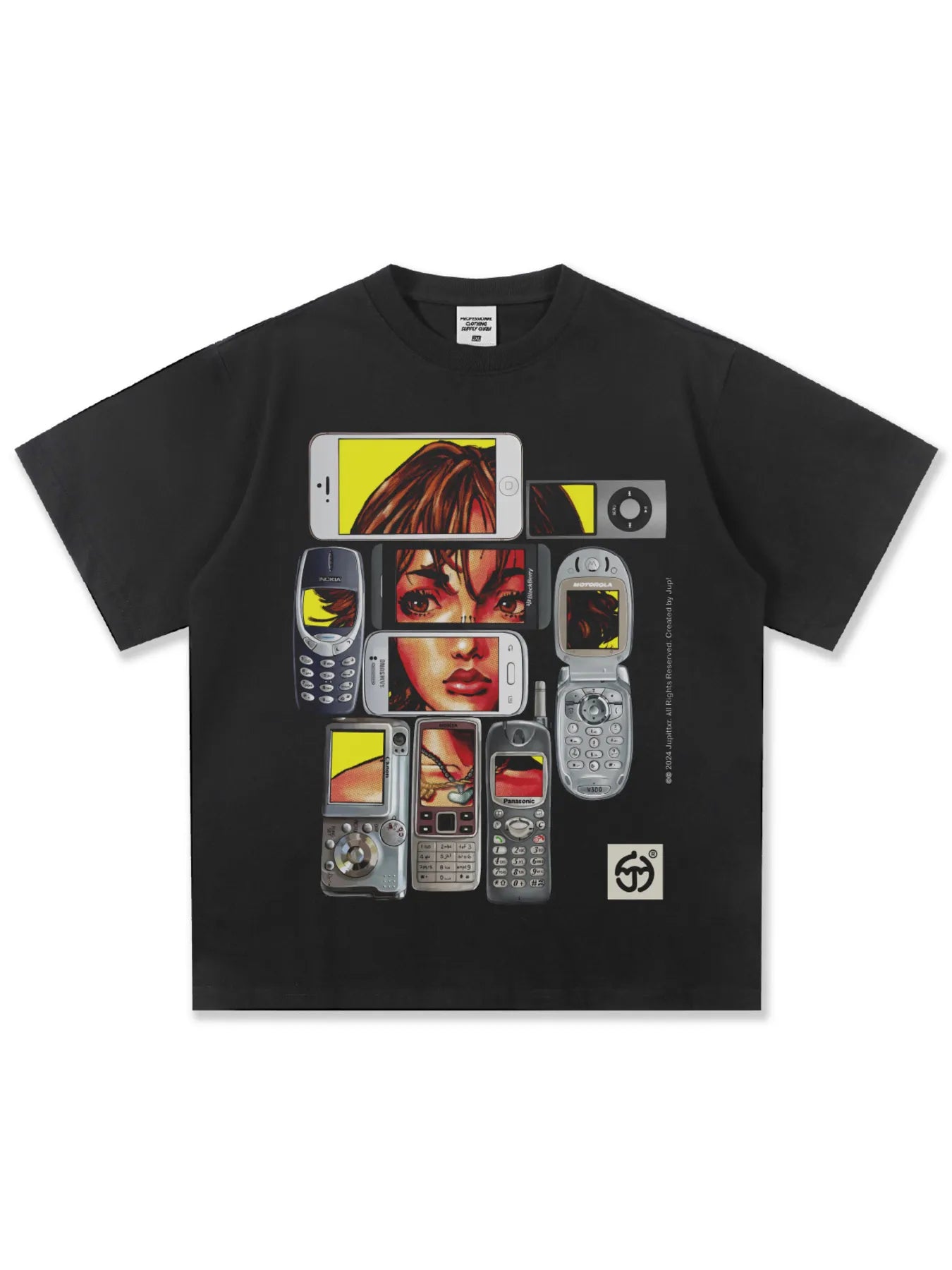 Herren Vintage-Waschung Grafik T-Shirt mit kurzem Arm