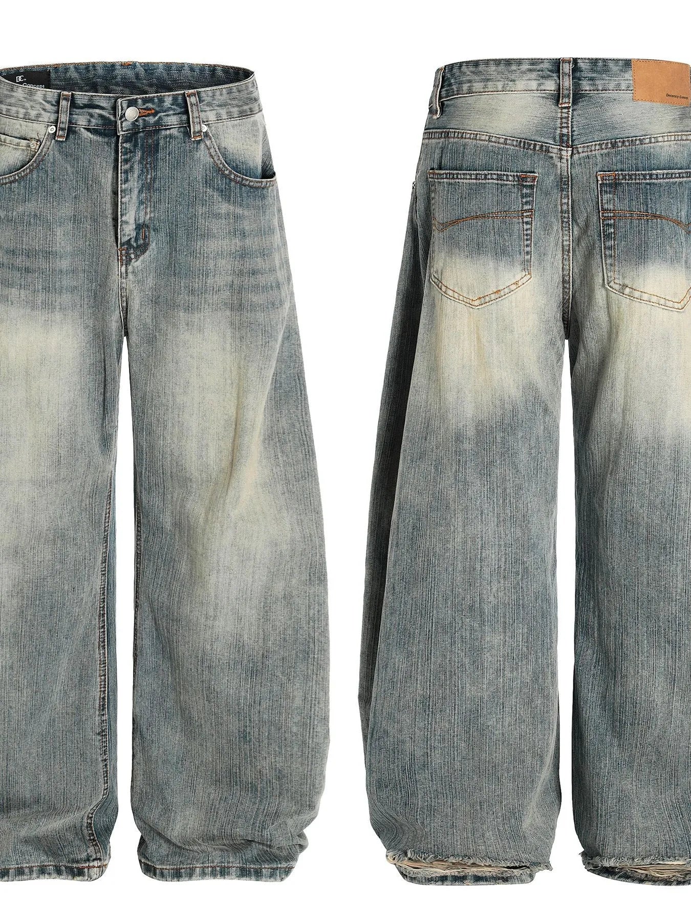 Herren Vintage Gewaschene Baggy Jeans