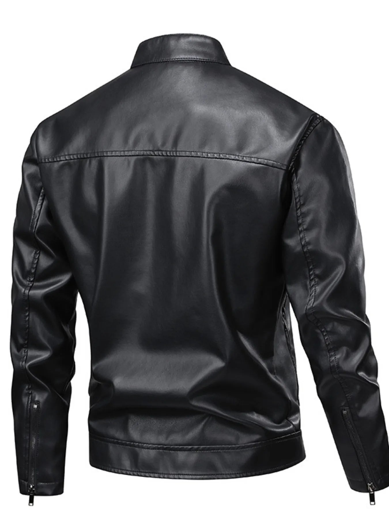 Herren Lederjacke mit Reißverschluss in Übergröße