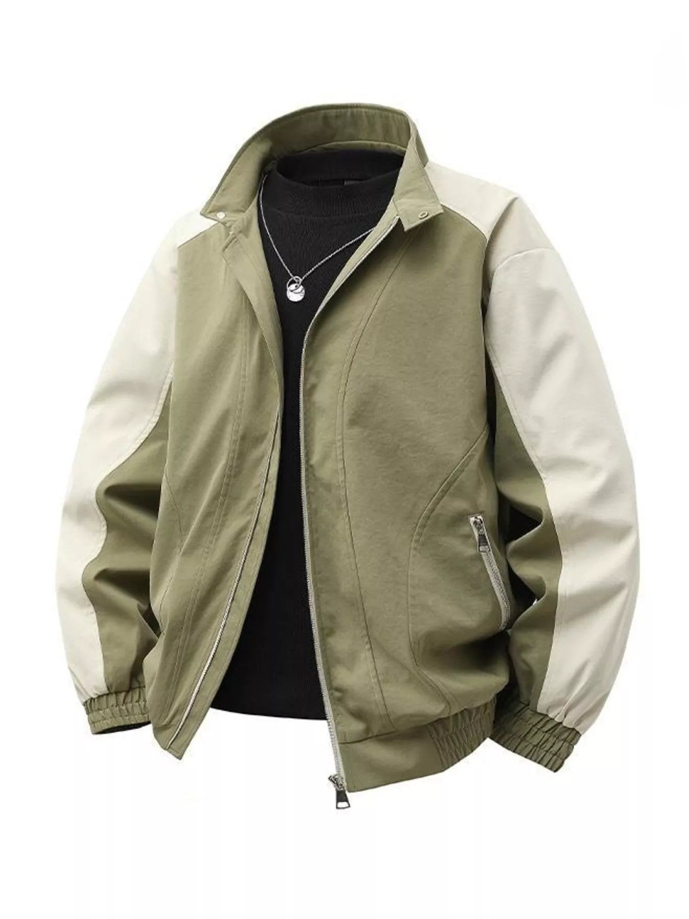 Herren Plus Size Farbblock Casual Bomberjacke