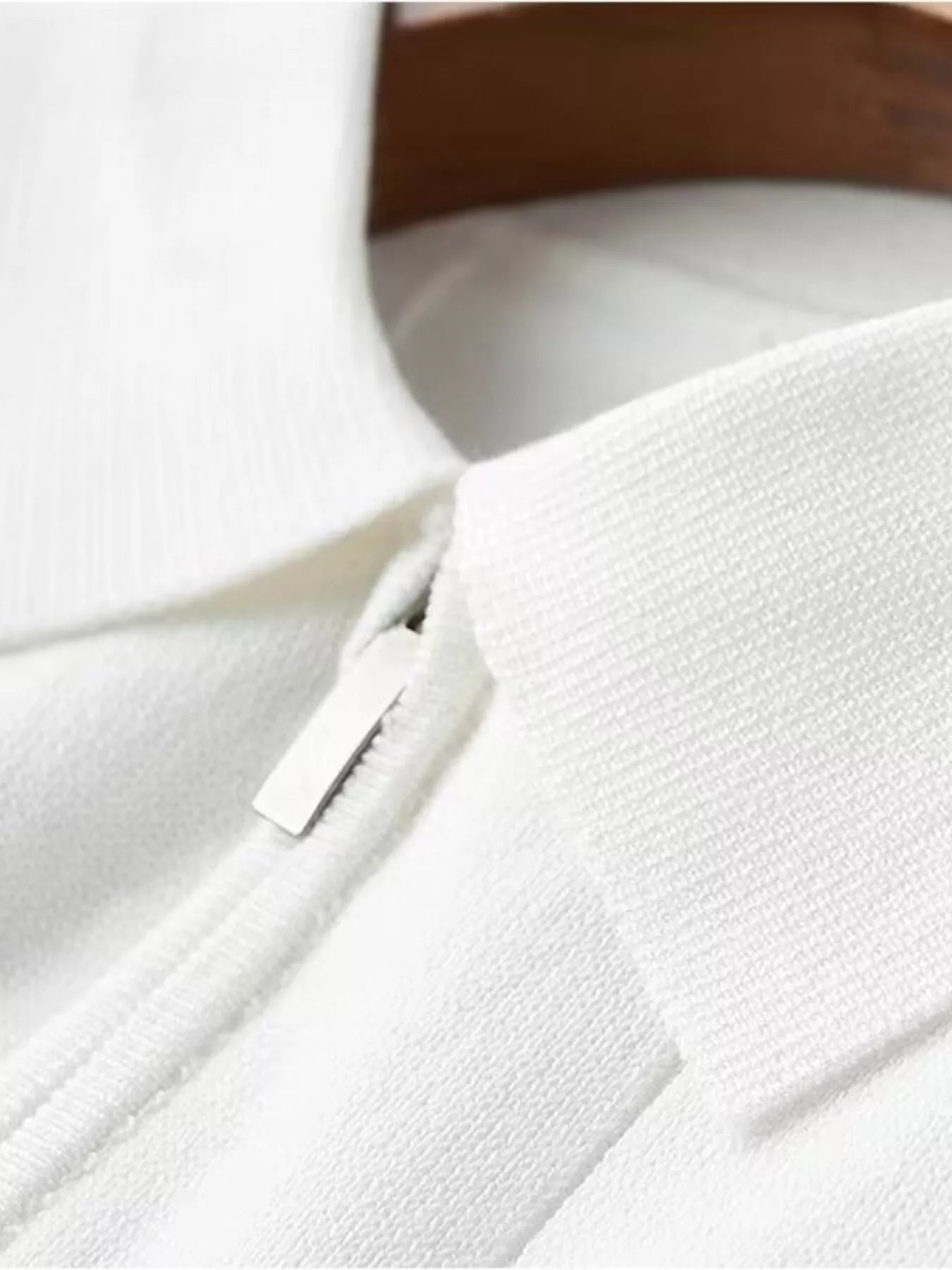 Herren Plus Size Kurzarm Polo mit Viertelreißverschluss
