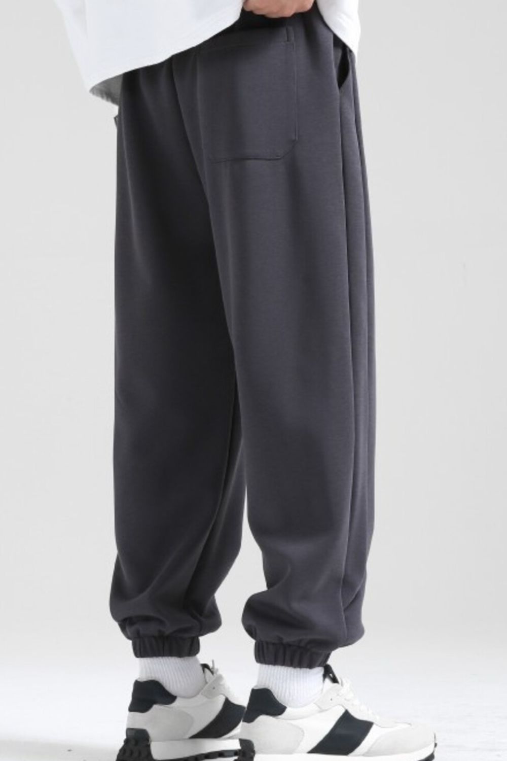 Herren Plus Size Lässige Lockere Passform Jogginghose mit Kordelzug